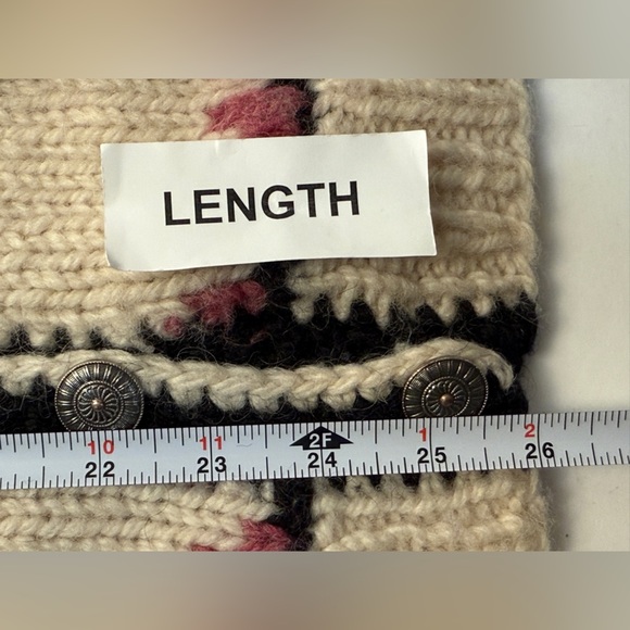 Fair Isle Handknitted New Wool Cardigan Made In Denmark Stofos - Picture 11 of 11